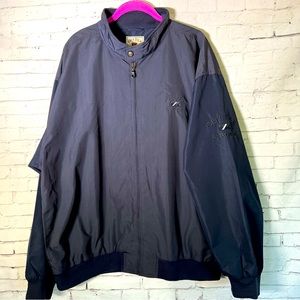 Cutter & Buck Navy Blue Full Zip Golf Windbreaker Shell Jacket Size Large EUC